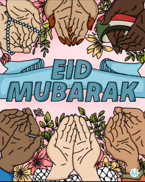 A graphic for the celebration of Eid al-Fitr